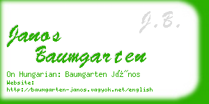 janos baumgarten business card